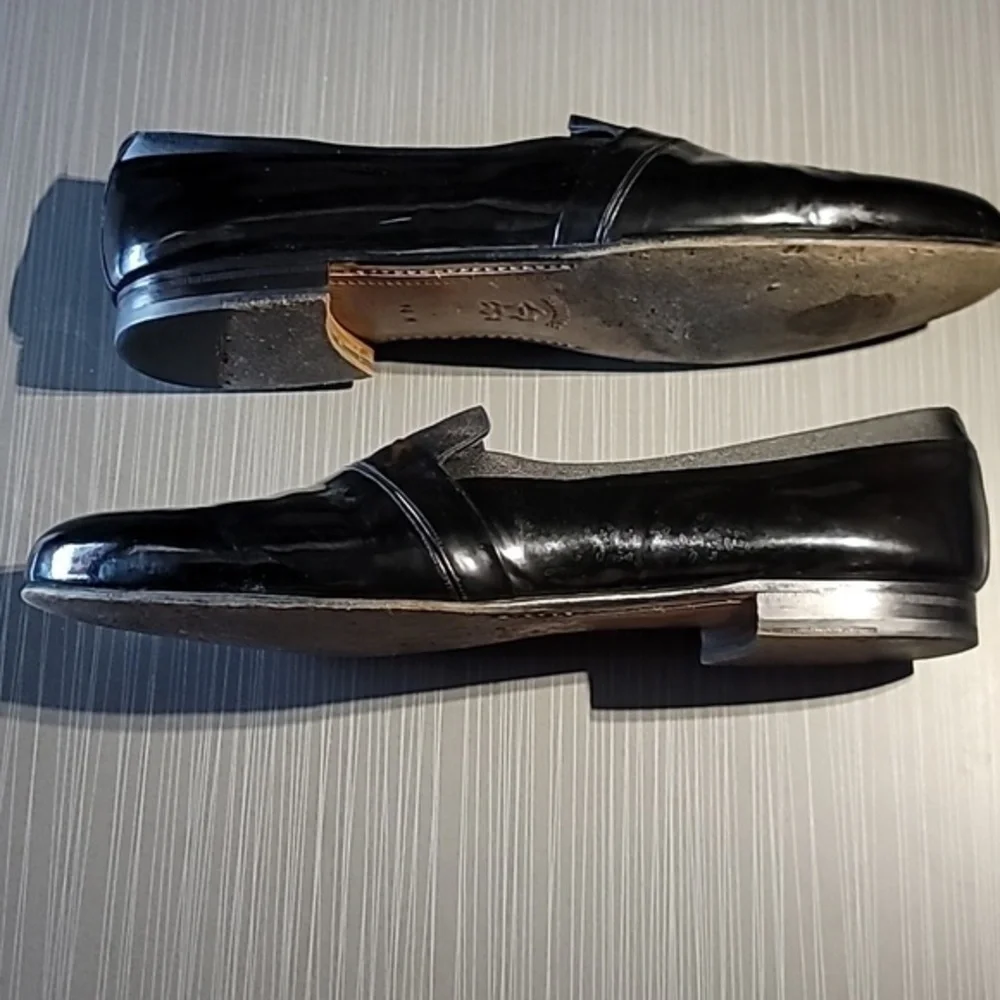 Mezlan 'Mirage' Black Patent Leather Loafers Men's 14‎ M